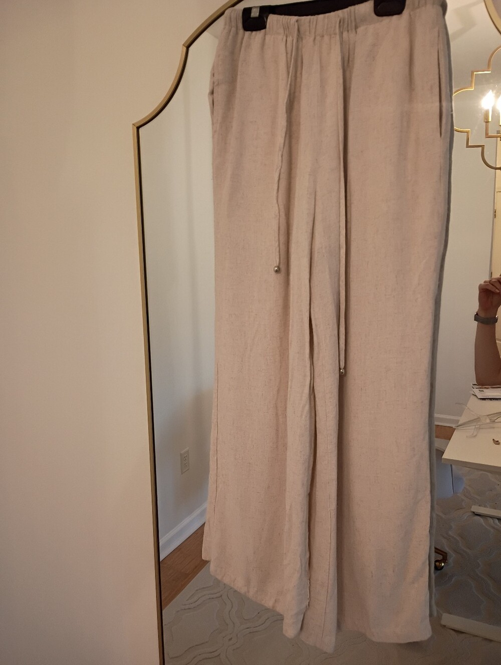 Beige Linen Skirt